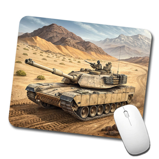 M1 Abrams Tank in the Desert Low Profile Mouse Pad Mat