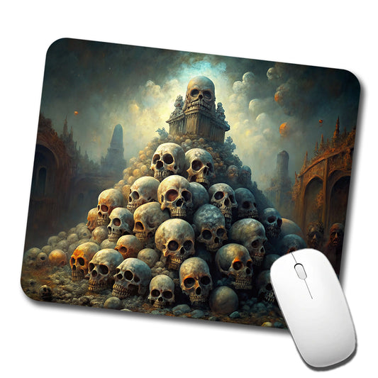 Pile Of Skulls Death Gothic Low Profile Mouse Pad Mat