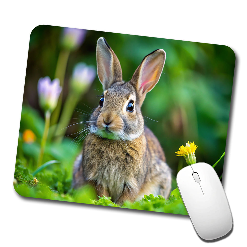 Rabbit Bunny Photo Low Profile Mouse Pad Mat