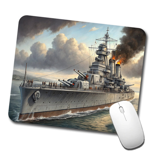 WWII Heavy Cruiser Low Profile Mouse Pad Mat