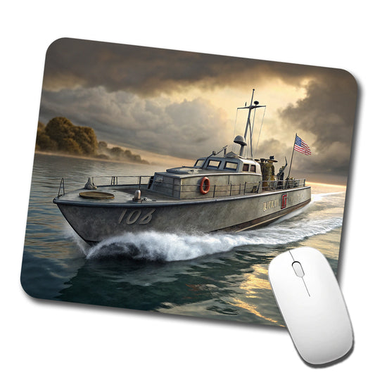 WWII US Navy PT Patrol Boat Low Profile Mouse Pad Mat