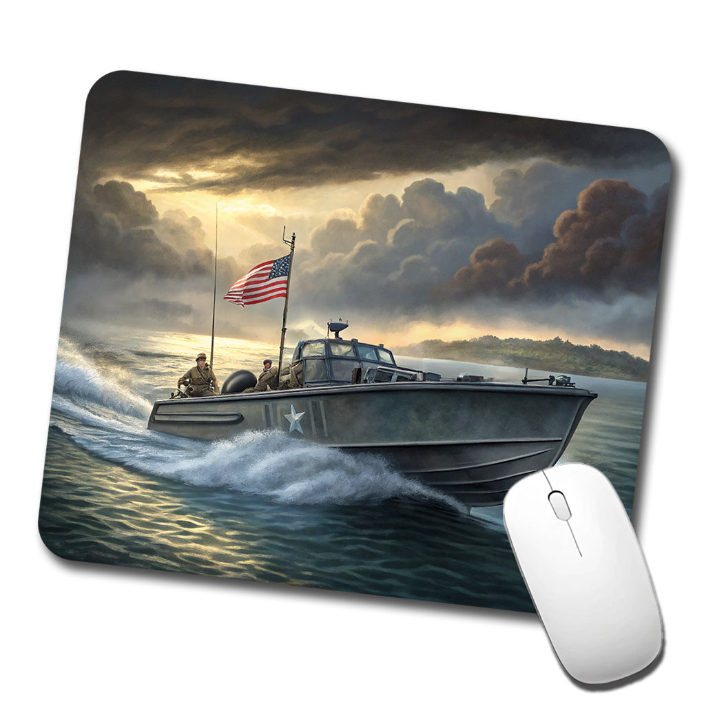 WWII US Navy PT Torpedo Boat Low Profile Mouse Pad Mat