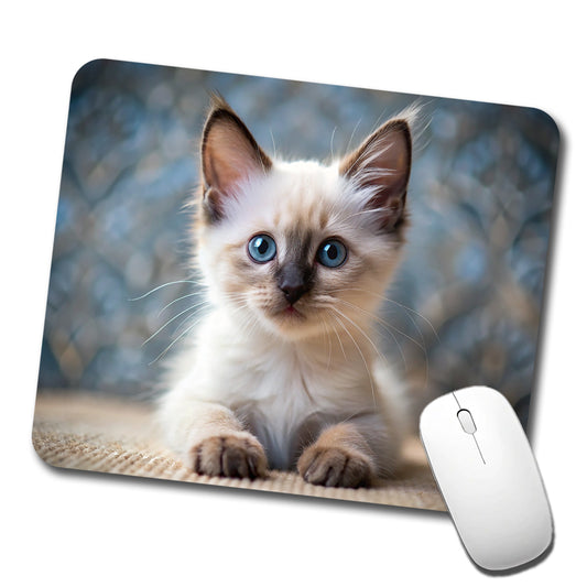 Balinese Cat Kitten Photo Low Profile Mouse Pad Mat