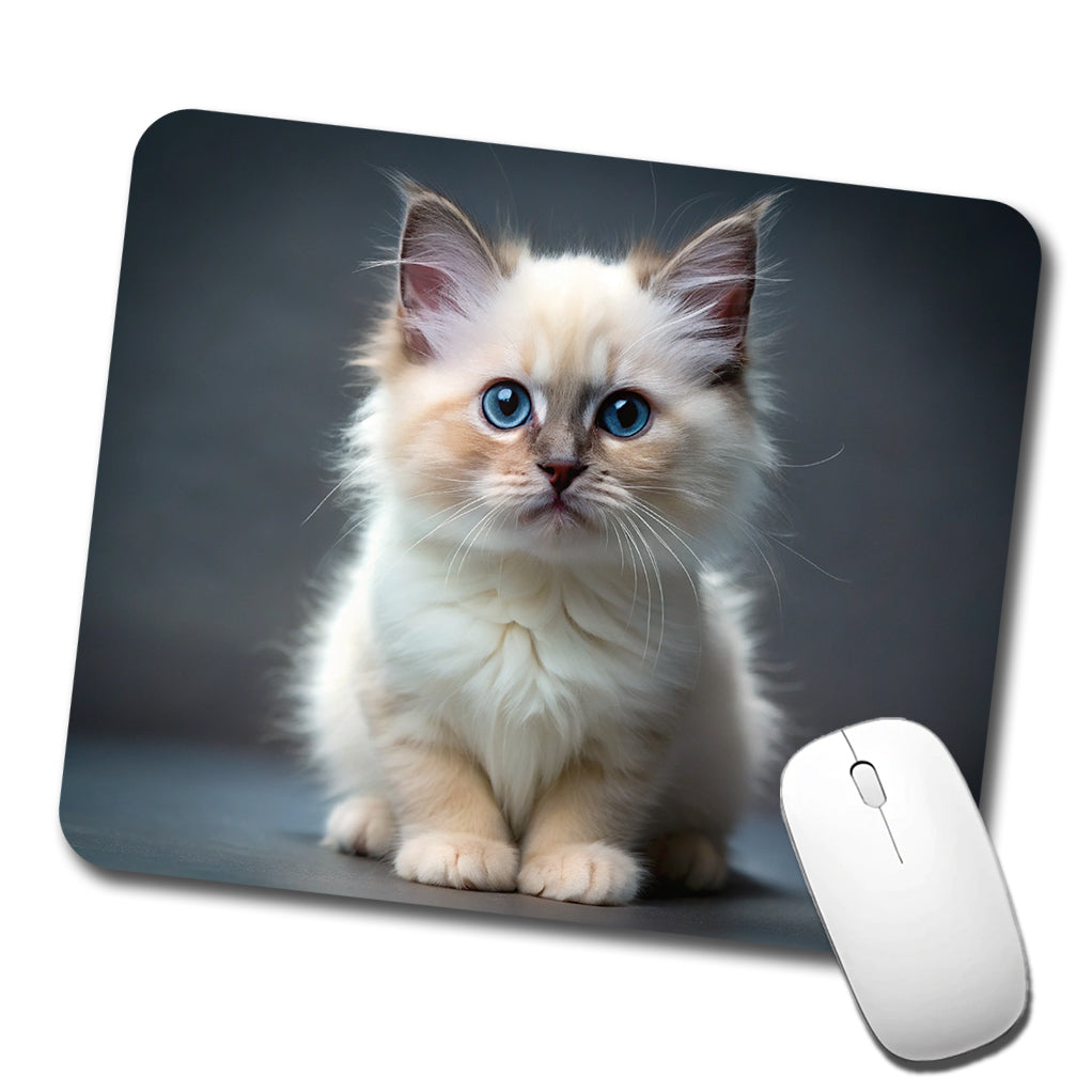 Birman Cat Kitten Photo Low Profile Mouse Pad Mat