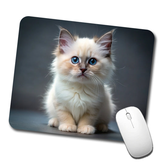 Birman Cat Kitten Photo Low Profile Mouse Pad Mat