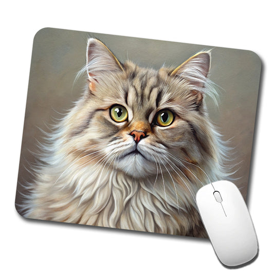 British Longhair Cat Illustration Low Profile Mouse Pad Mat