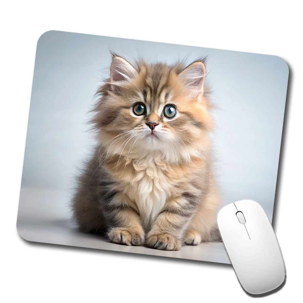 British Longhair Cat Kitten Photo Low Profile Mouse Pad Mat