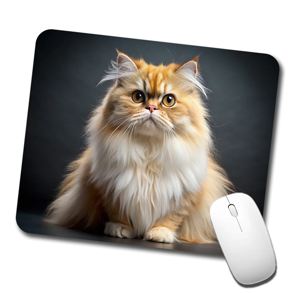Classic Persian Cat Photo Low Profile Mouse Pad Mat