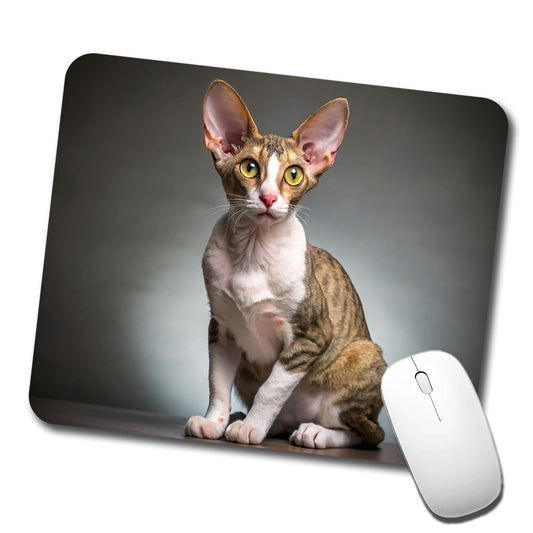 Cornish Rex Cat Photo Low Profile Mouse Pad Mat