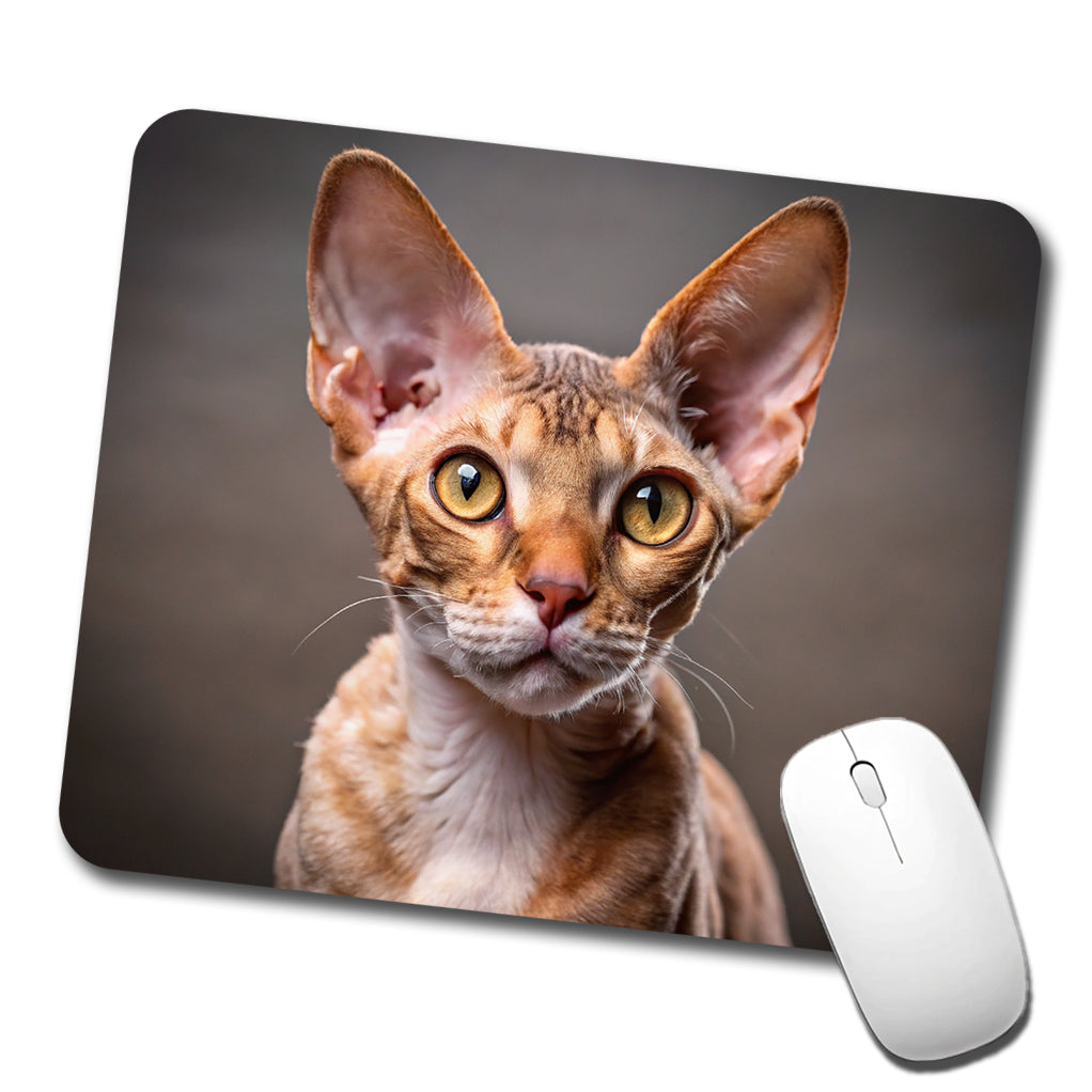 Devon Rex Cat Photo Low Profile Mouse Pad Mat