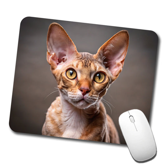 Devon Rex Cat Photo Low Profile Mouse Pad Mat