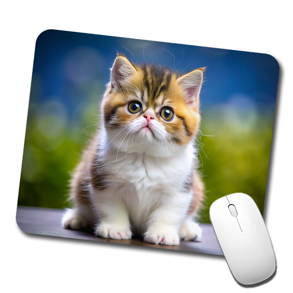 Exotic Shorthair Cat Kitten Photo Low Profile Mouse Pad Mat