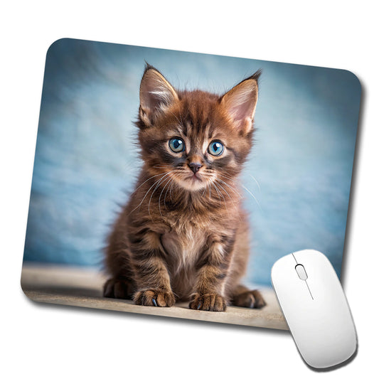 Havana Brown Cat Kitten Photo Low Profile Mouse Pad Mat