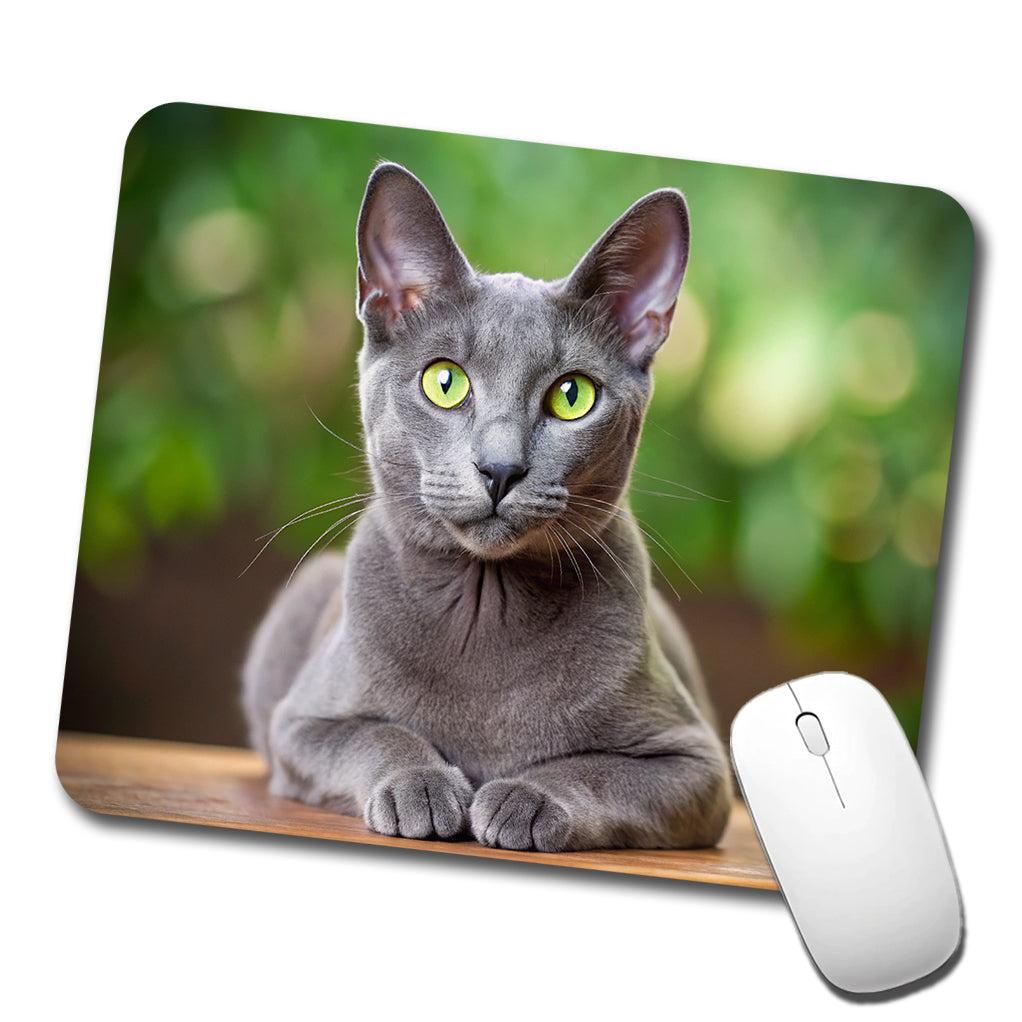 Korat Cat Photo Low Profile Mouse Pad Mat