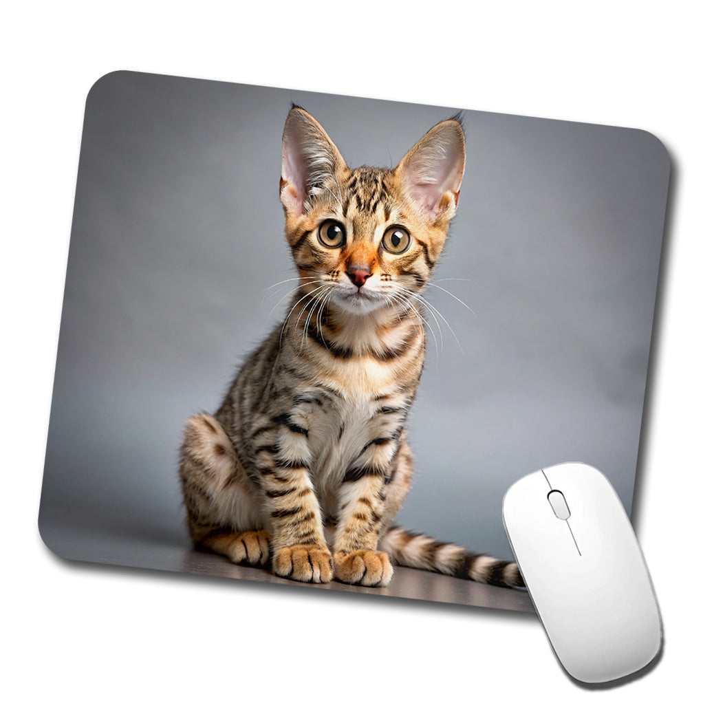 Ocicat Cat Kitten Photo Low Profile Mouse Pad Mat