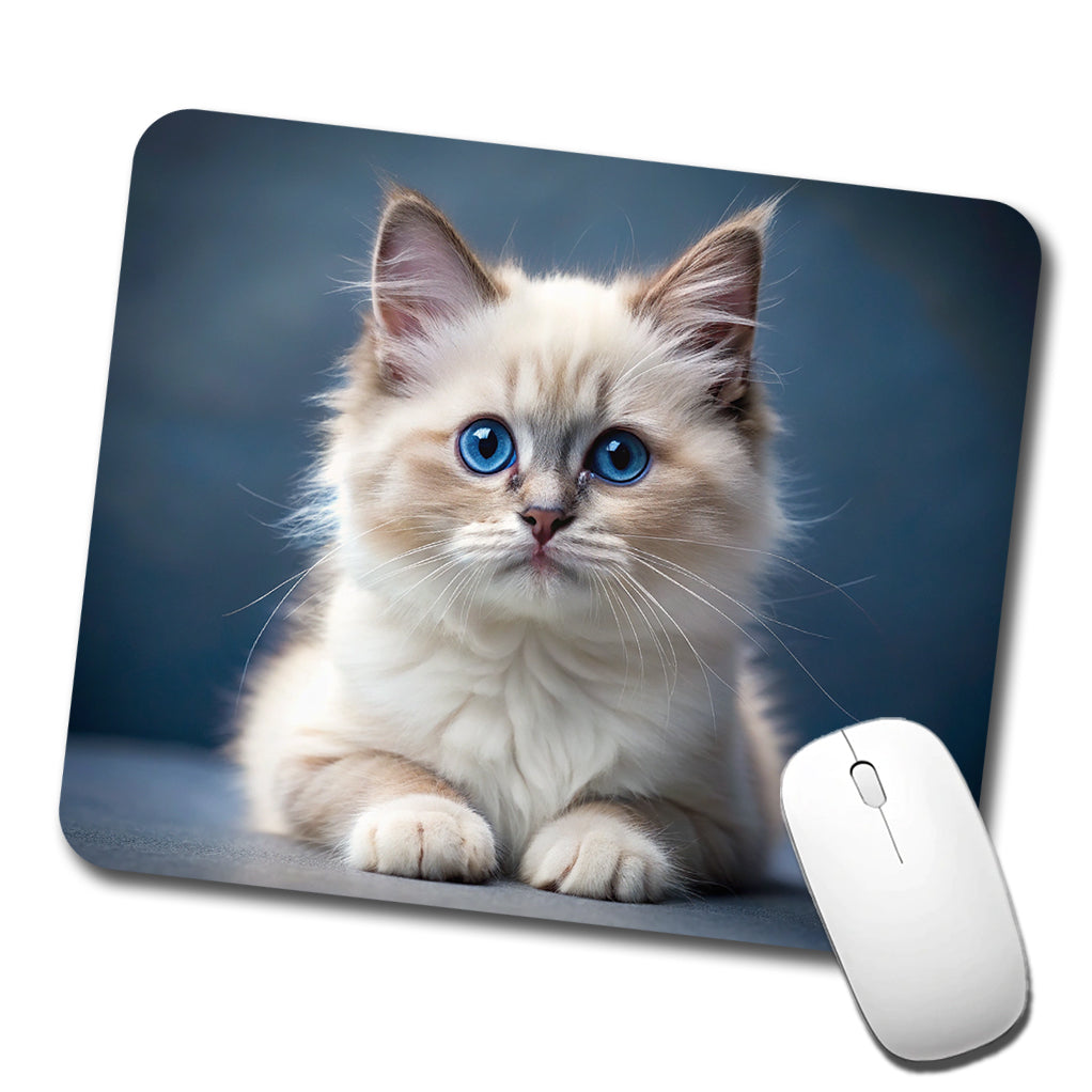 Ragdoll Cat Kitten Photo Low Profile Mouse Pad Mat
