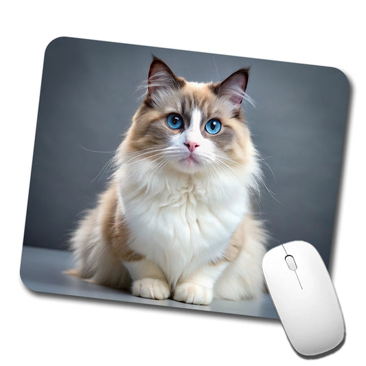 Ragdoll Cat Photo Low Profile Mouse Pad Mat