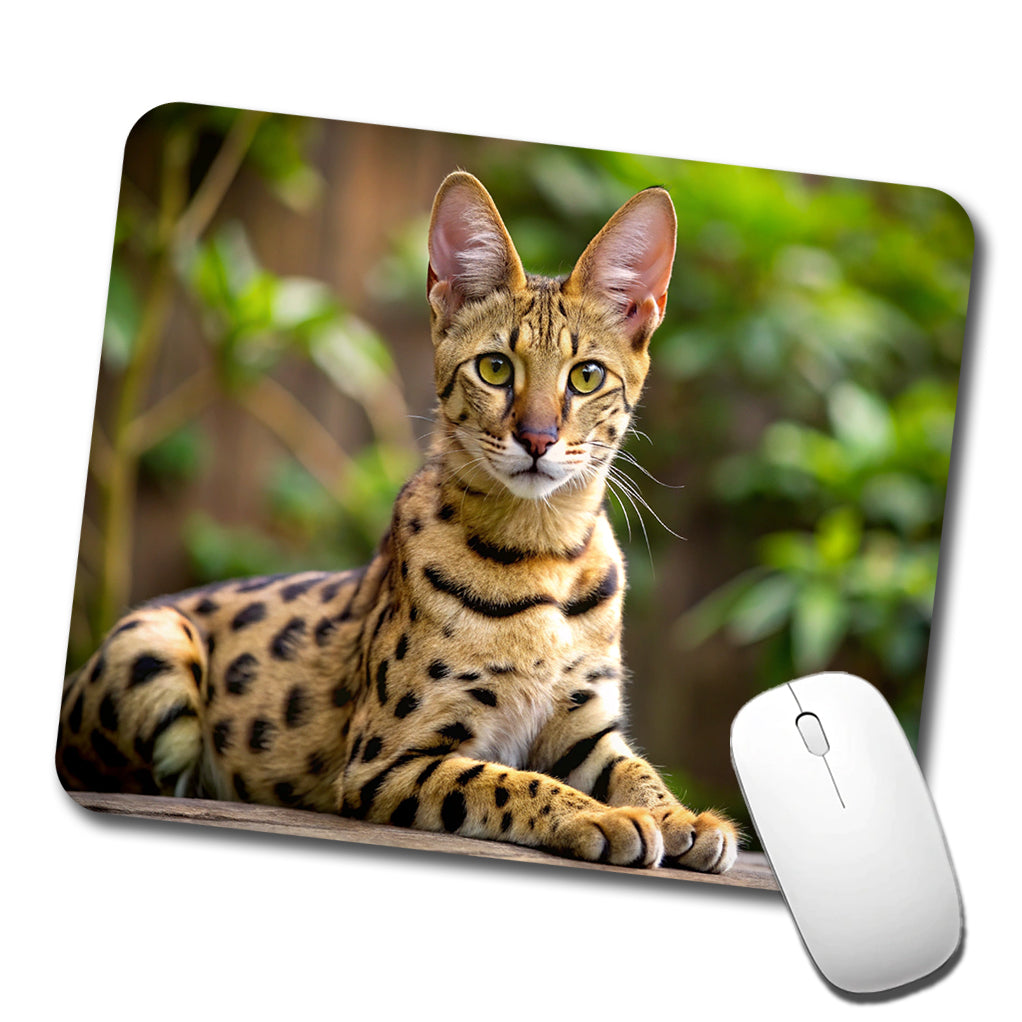 Savannah Cat Photo Low Profile Mouse Pad Mat
