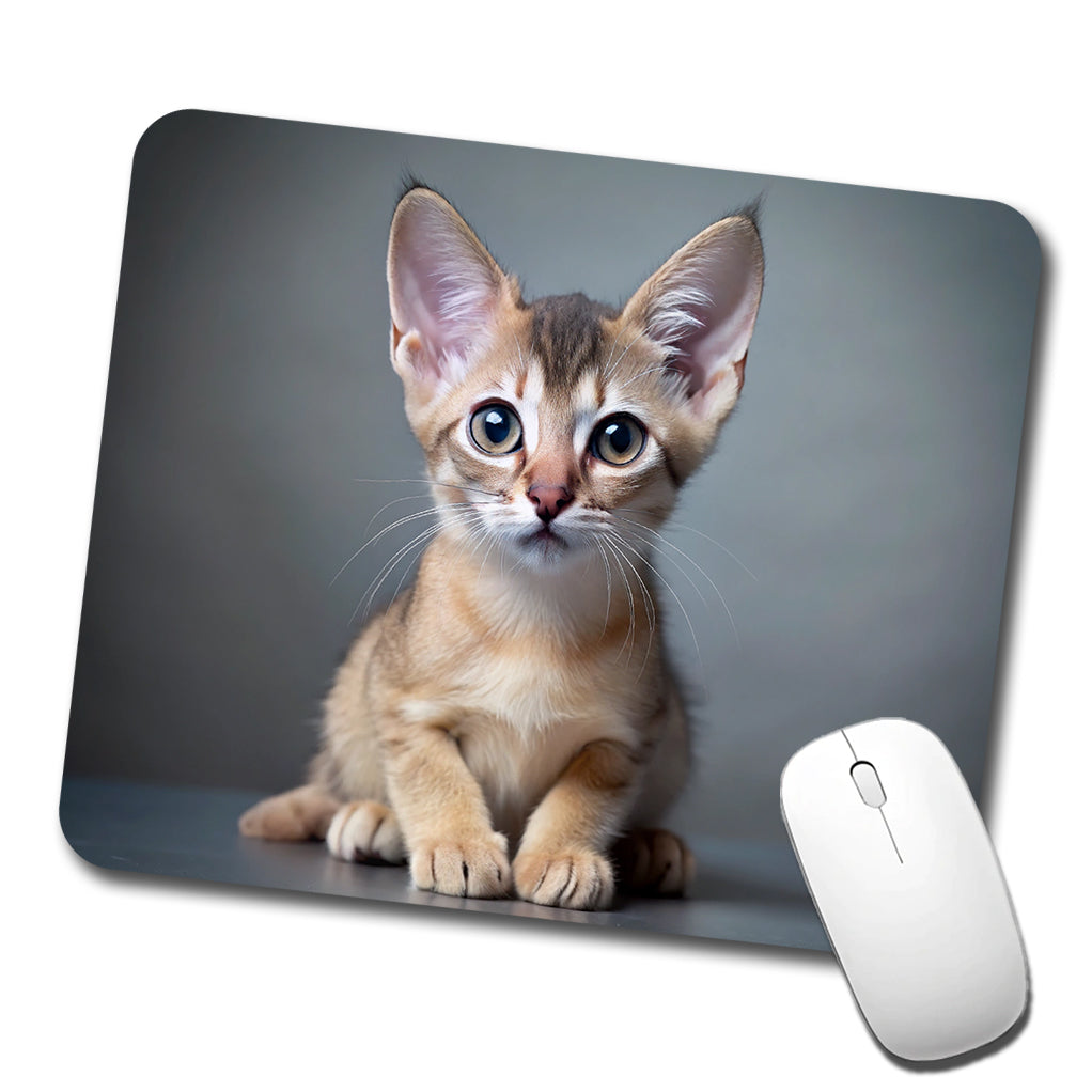 Singapura Cat Kitten Photo Low Profile Mouse Pad Mat
