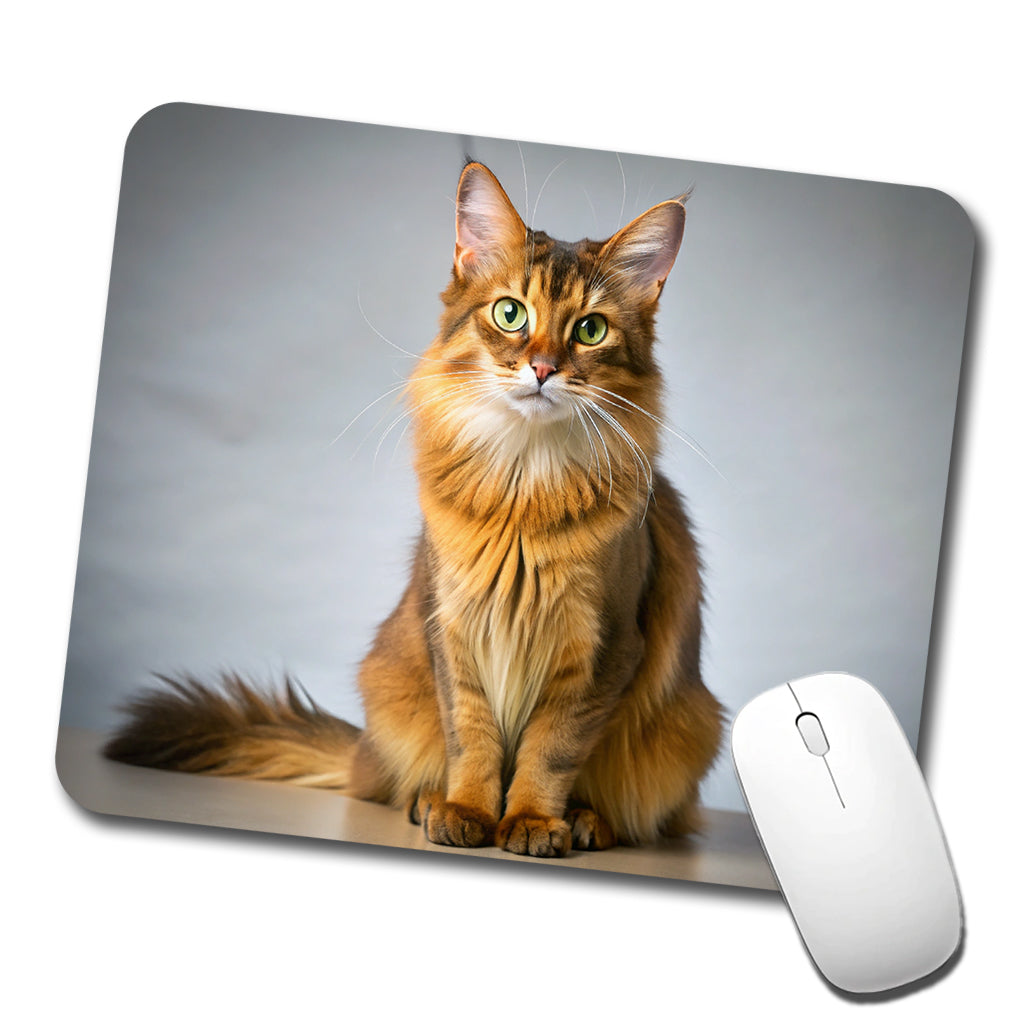 Somali Cat Photo Low Profile Mouse Pad Mat