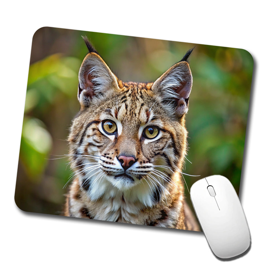 Bobcat Face Photo Low Profile Mouse Pad Mat