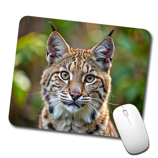 Bobcat Face Photo Low Profile Mouse Pad Mat