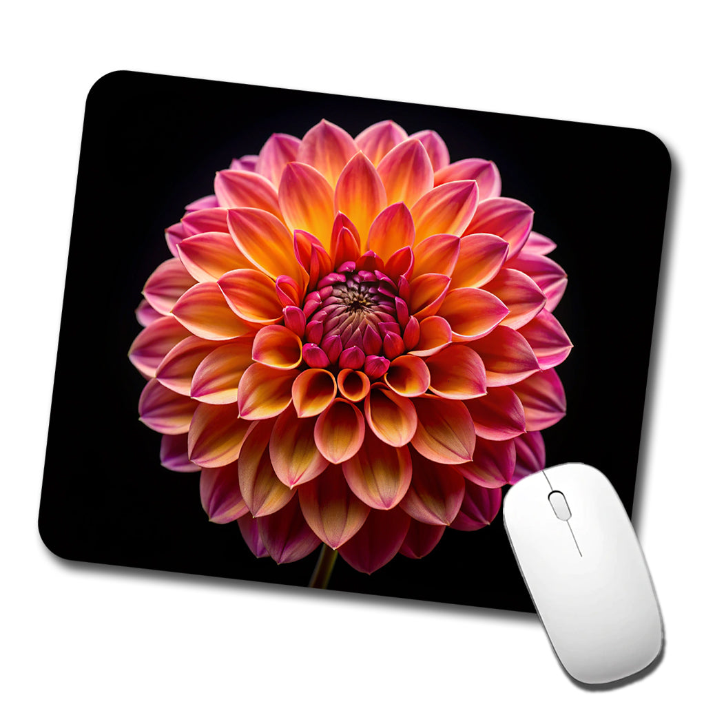 Dahlia Flower Photo Low Profile Mouse Pad Mat