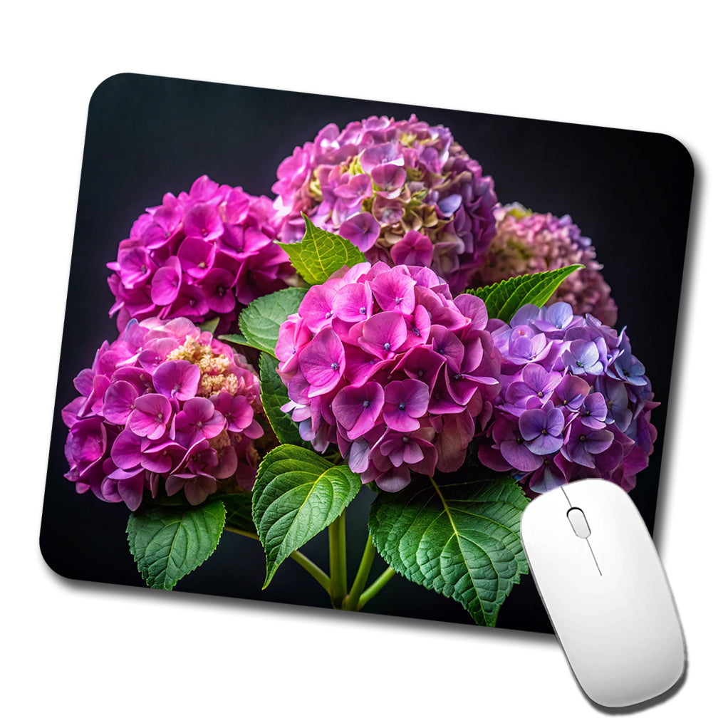 Hydrangea Flowers Photo Low Profile Mouse Pad Mat