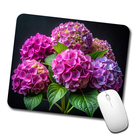 Hydrangea Flowers Photo Low Profile Mouse Pad Mat