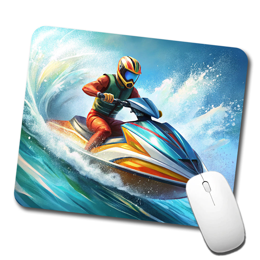 Jet Ski Skiing Racing Low Profile Mouse Pad Mat