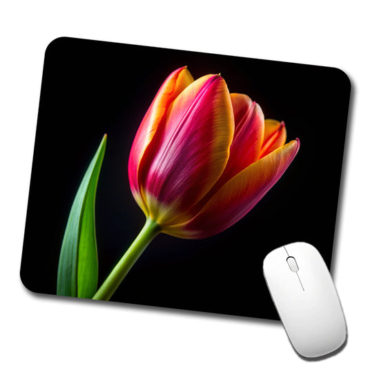 Tulip Flower Photo Low Profile Mouse Pad Mat
