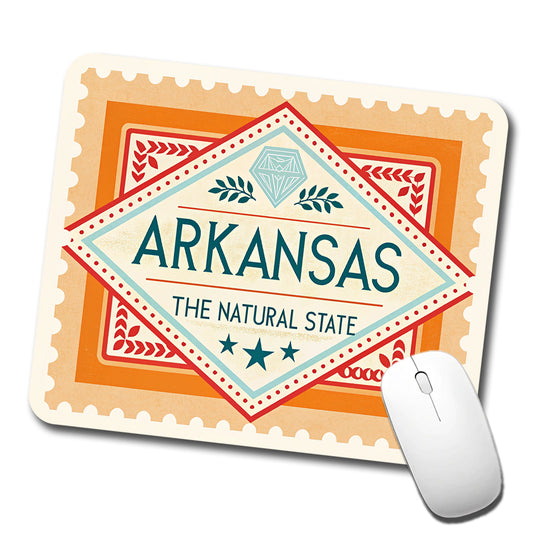 Arkansas AR The Natural State Travel Vacation Stamp Low Profile Mouse Pad Mat
