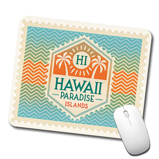 Hawaii HI Paradise Islands State Travel Vacation Stamp Low Profile Mouse Pad Mat