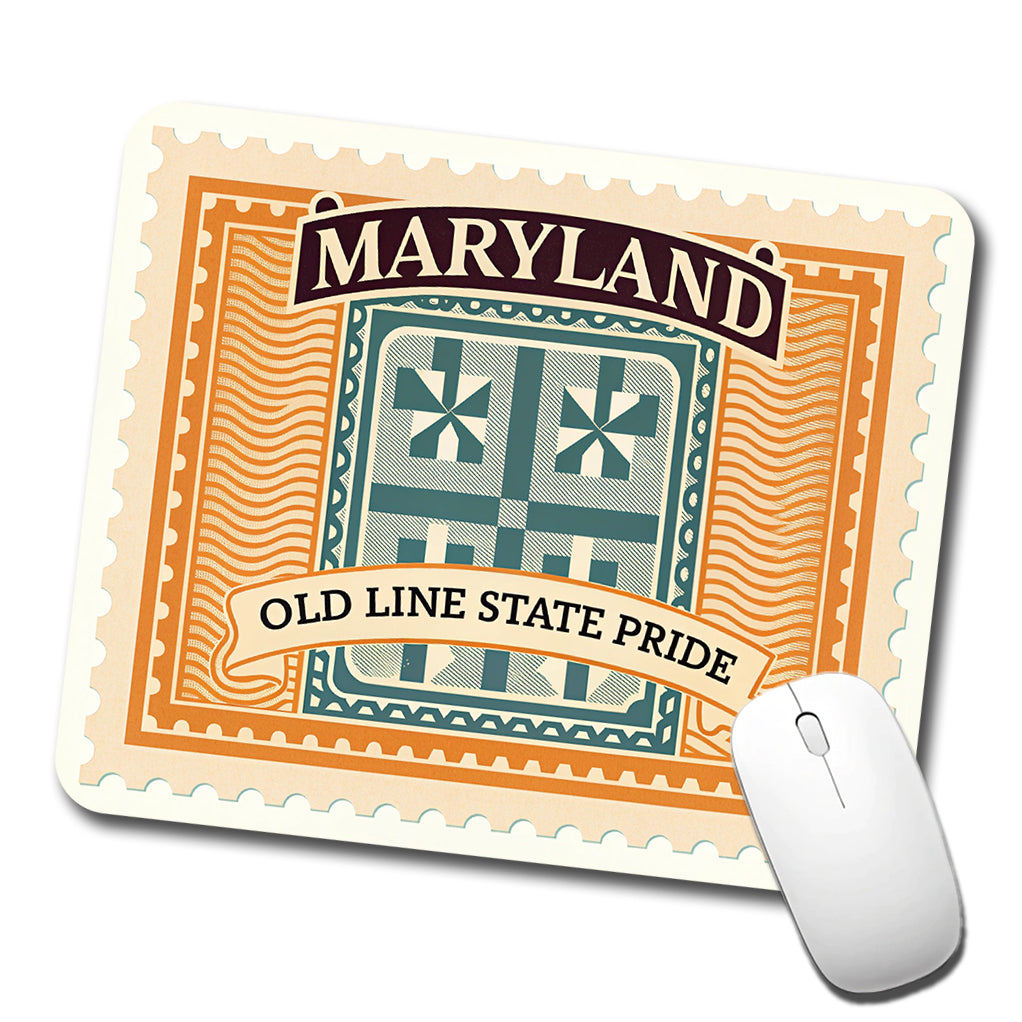 Maryland MD Old Line State Travel Vacation Stamp Low Profile Mouse Pad Mat