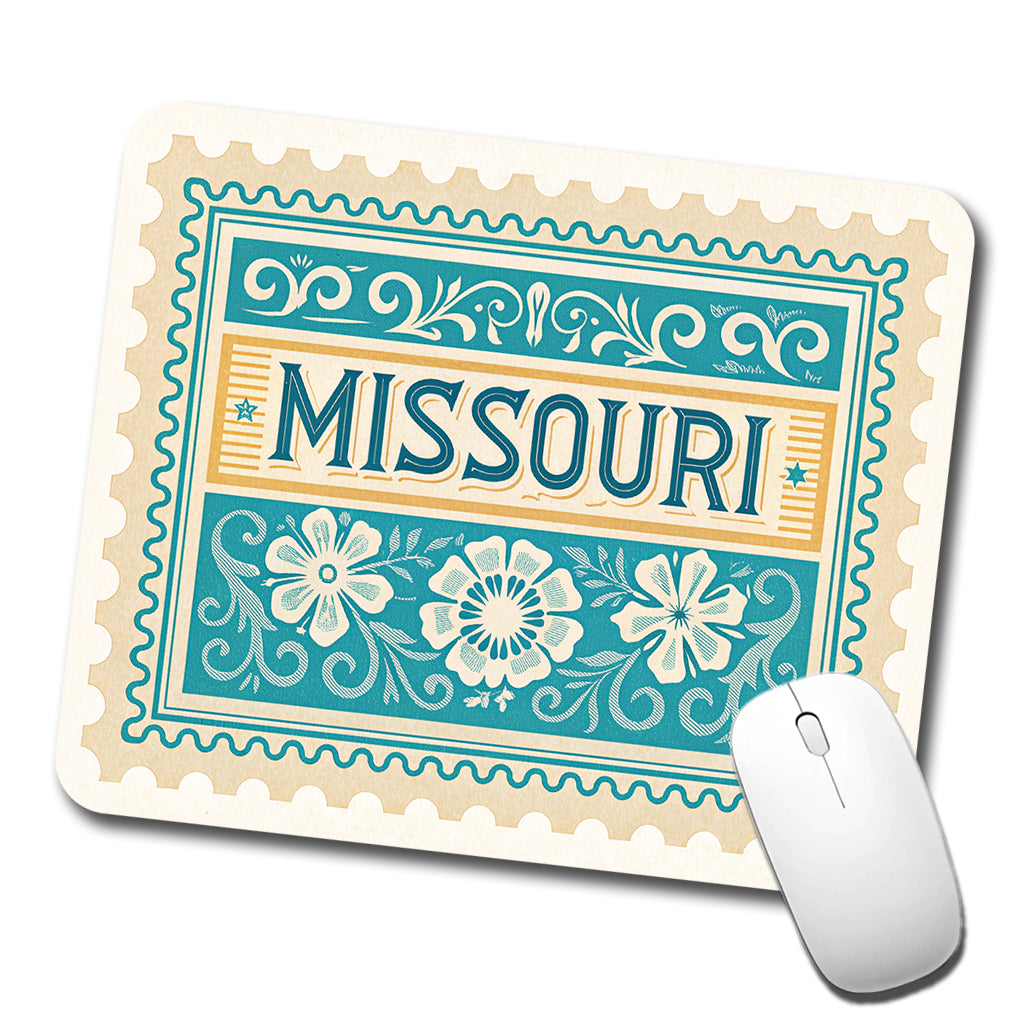 Missouri MO State Travel Vacation Stamp Low Profile Mouse Pad Mat
