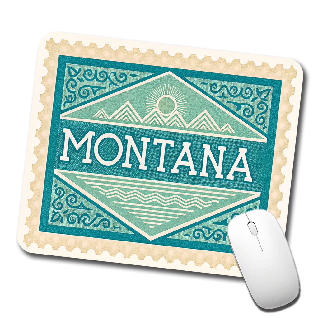 Montana MT State Travel Vacation Stamp Low Profile Mouse Pad Mat