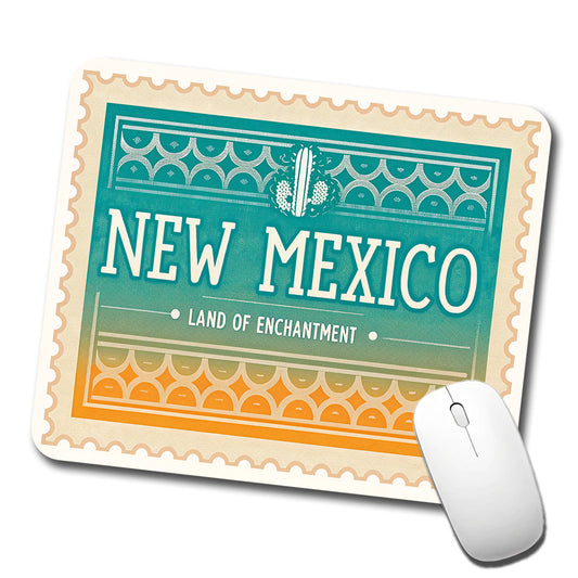 New Mexico NM Land of Enchantment State Travel Vacation Stamp Low Profile Mouse Pad Mat