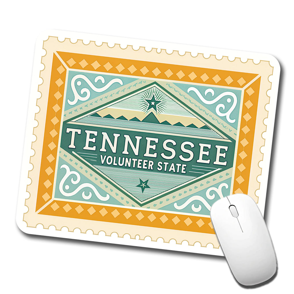 Tennessee TN Volunteer State Travel Vacation Stamp Low Profile Mouse Pad Mat