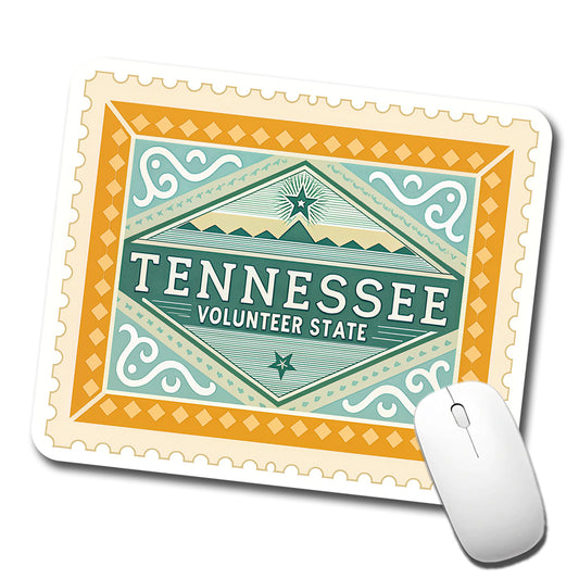 Tennessee TN Volunteer State Travel Vacation Stamp Low Profile Mouse Pad Mat