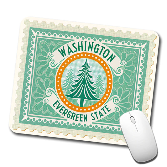 Washington WA Evergreen State Travel Vacation Stamp Low Profile Mouse Pad Mat