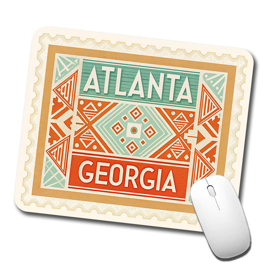 Atlanta GA Georgia Travel Vacation Stamp Low Profile Mouse Pad Mat