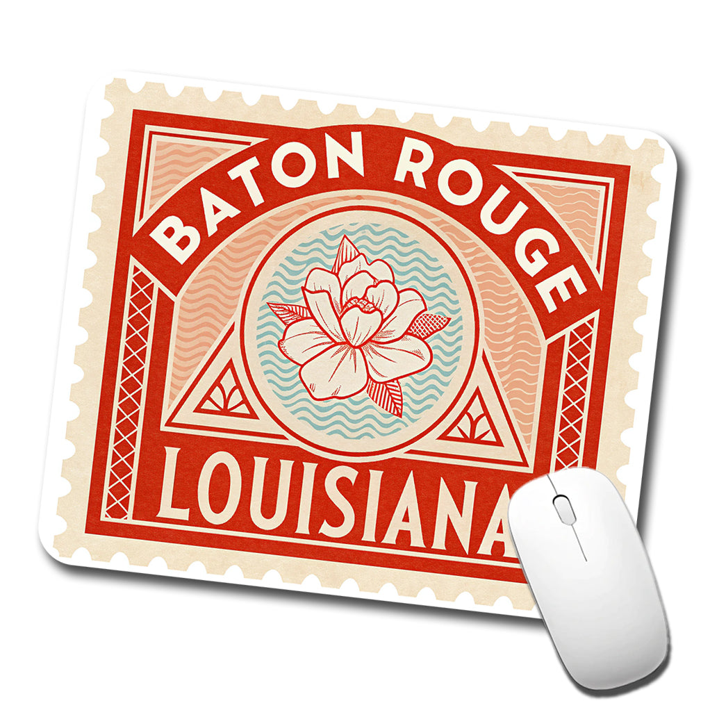 Baton Rouge LA Louisiana Travel Vacation Stamp Low Profile Mouse Pad Mat