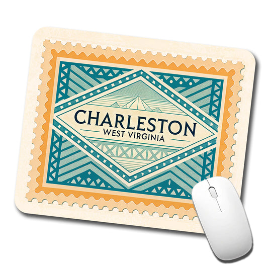 Charleston WV West Virginia Travel Vacation Stamp Low Profile Mouse Pad Mat