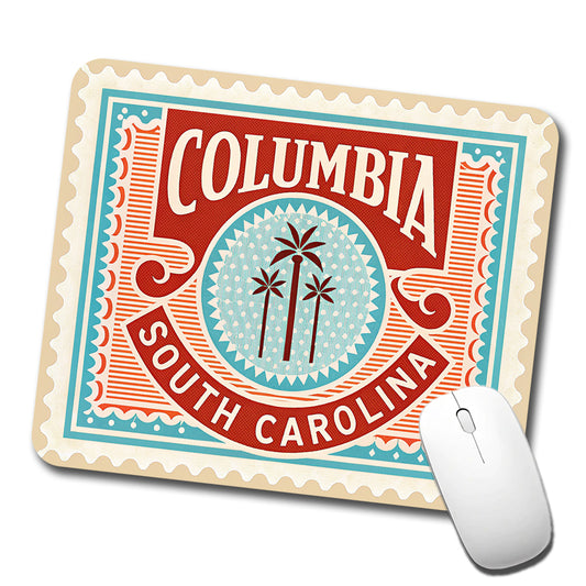 Columbia SC South Carolina Travel Vacation Stamp Low Profile Mouse Pad Mat