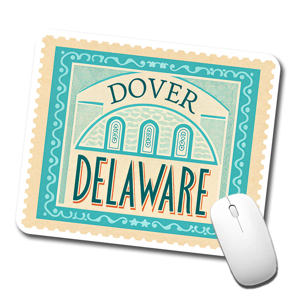 Dover DE Delaware Travel Vacation Stamp Low Profile Mouse Pad Mat