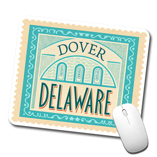 Dover DE Delaware Travel Vacation Stamp Low Profile Mouse Pad Mat