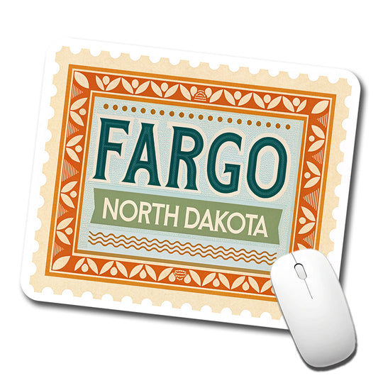 Fargo ND North Dakota Travel Vacation Stamp Low Profile Mouse Pad Mat
