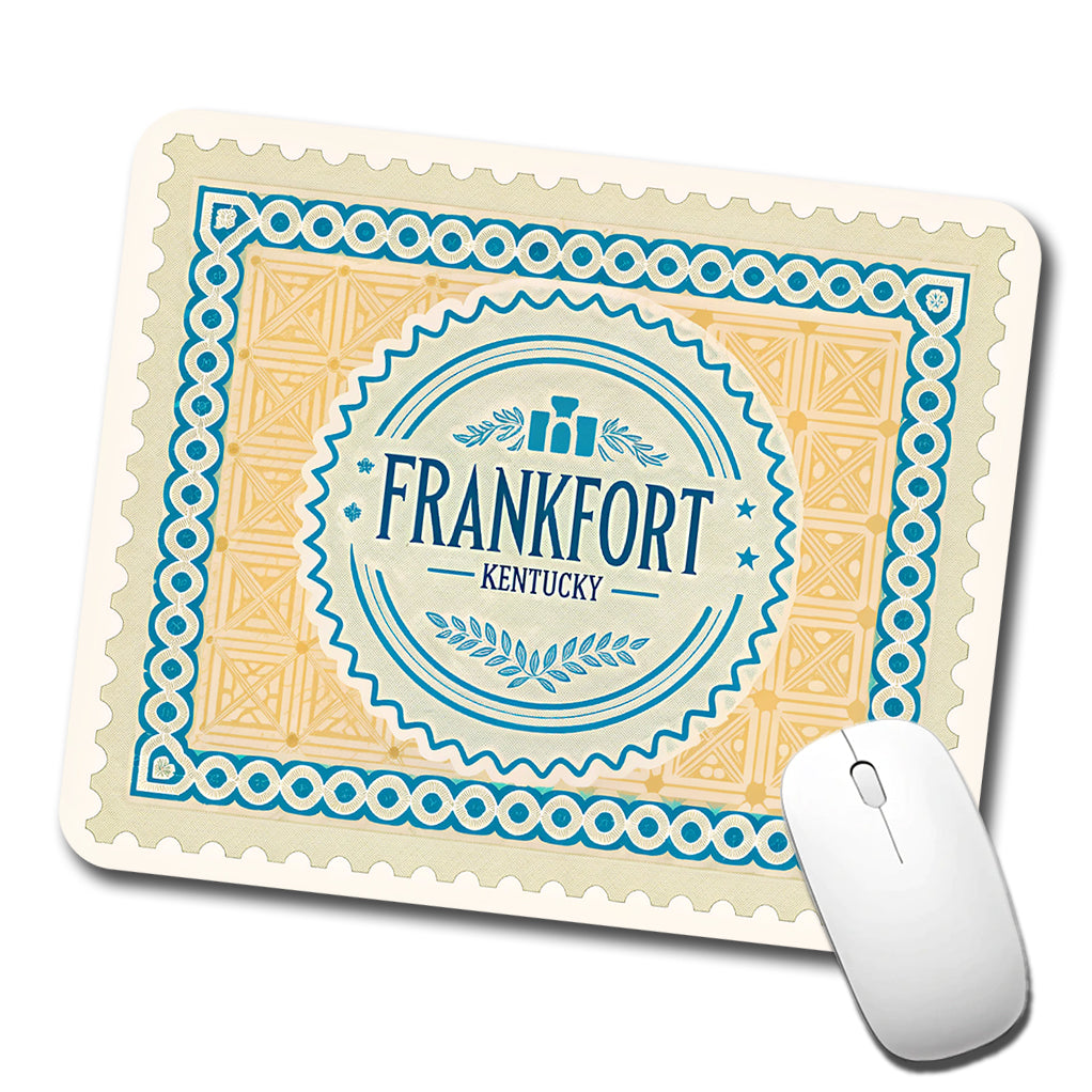 Frankfort KY Kentucky Travel Vacation Stamp Low Profile Mouse Pad Mat
