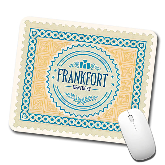 Frankfort KY Kentucky Travel Vacation Stamp Low Profile Mouse Pad Mat