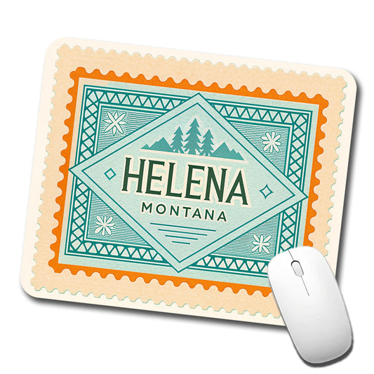 Helena MT Montana Travel Vacation Stamp Low Profile Mouse Pad Mat